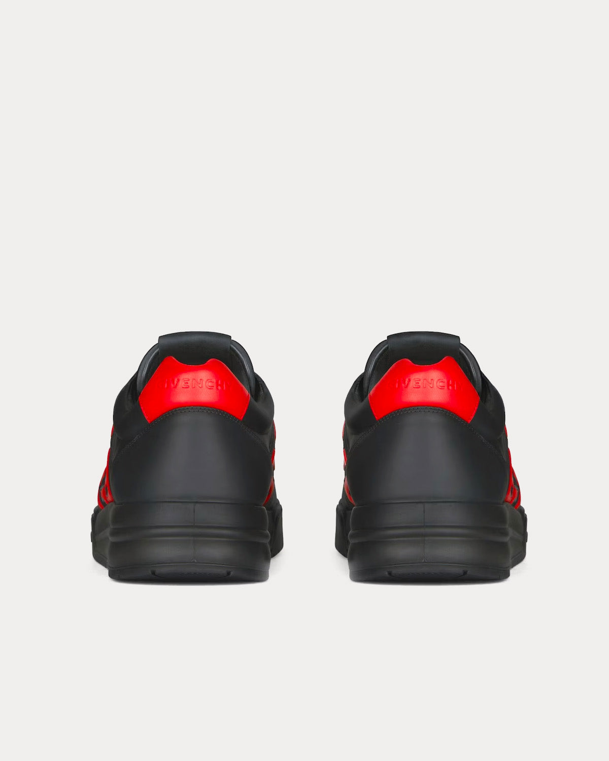 Givenchy G4 Leather Black / Red Low Top Sneakers - 3