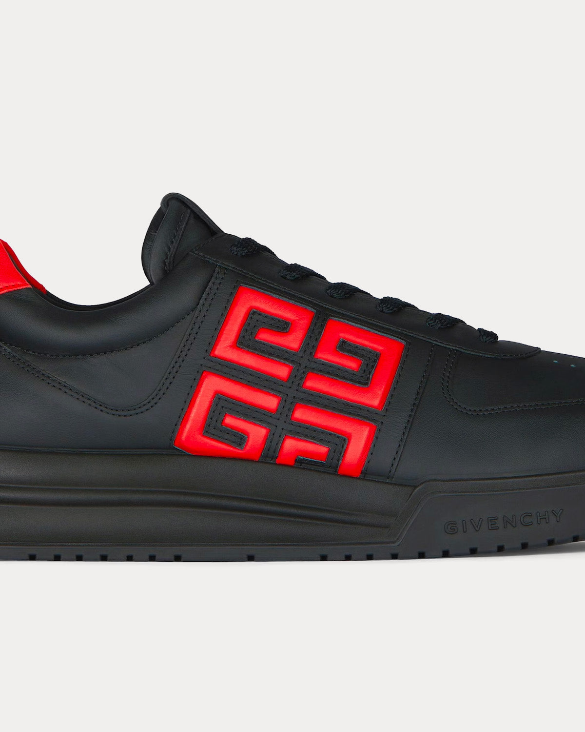 Givenchy G4 Leather Black / Red Low Top Sneakers - 5