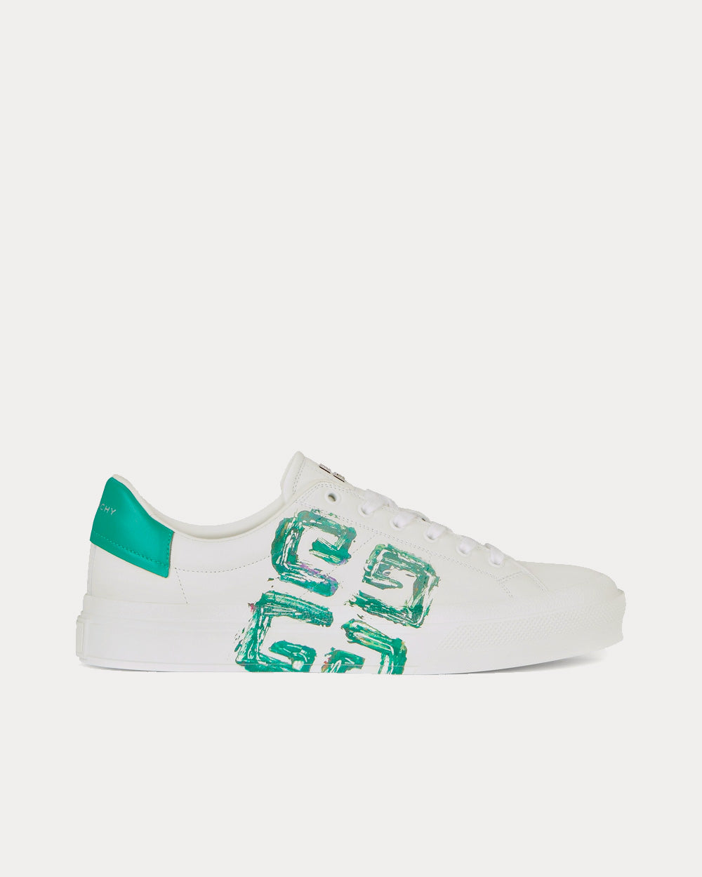 Givenchy City Sport 4G Print Leather White Low Top Sneakers - 1