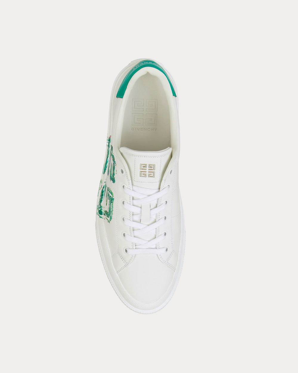 Givenchy City Sport 4G Print Leather White Low Top Sneakers - 2