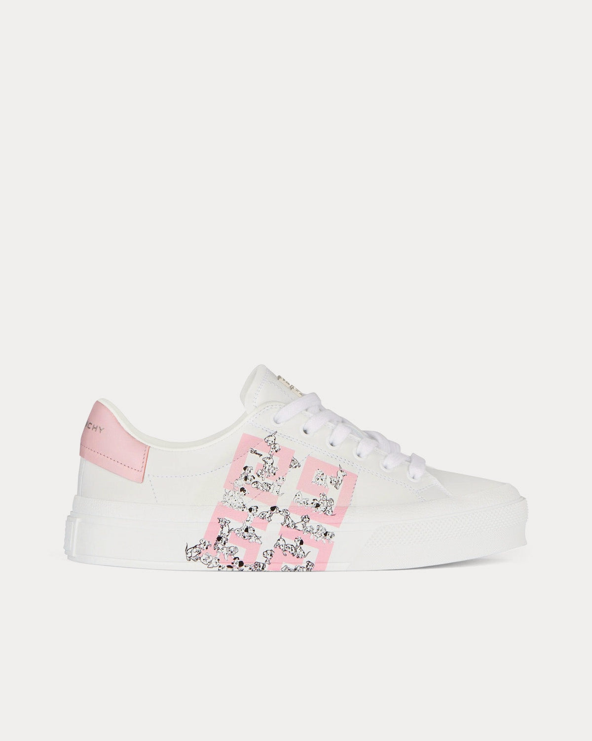 Givenchy x Disney 101 Dalmatians City Sport Leather White / Pink Low Top Sneakers - 1