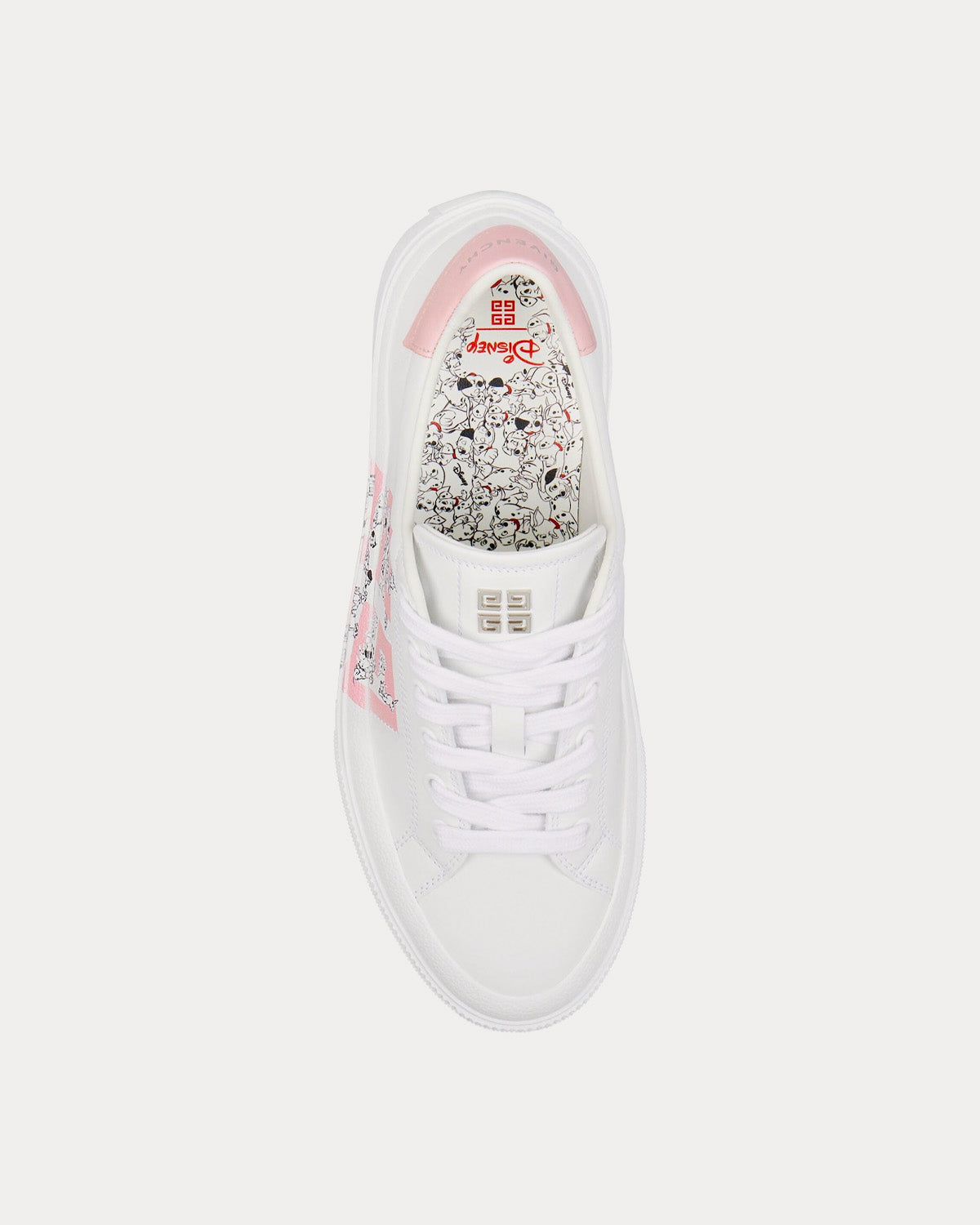 Givenchy x Disney 101 Dalmatians City Sport Leather White / Pink Low Top Sneakers - 2