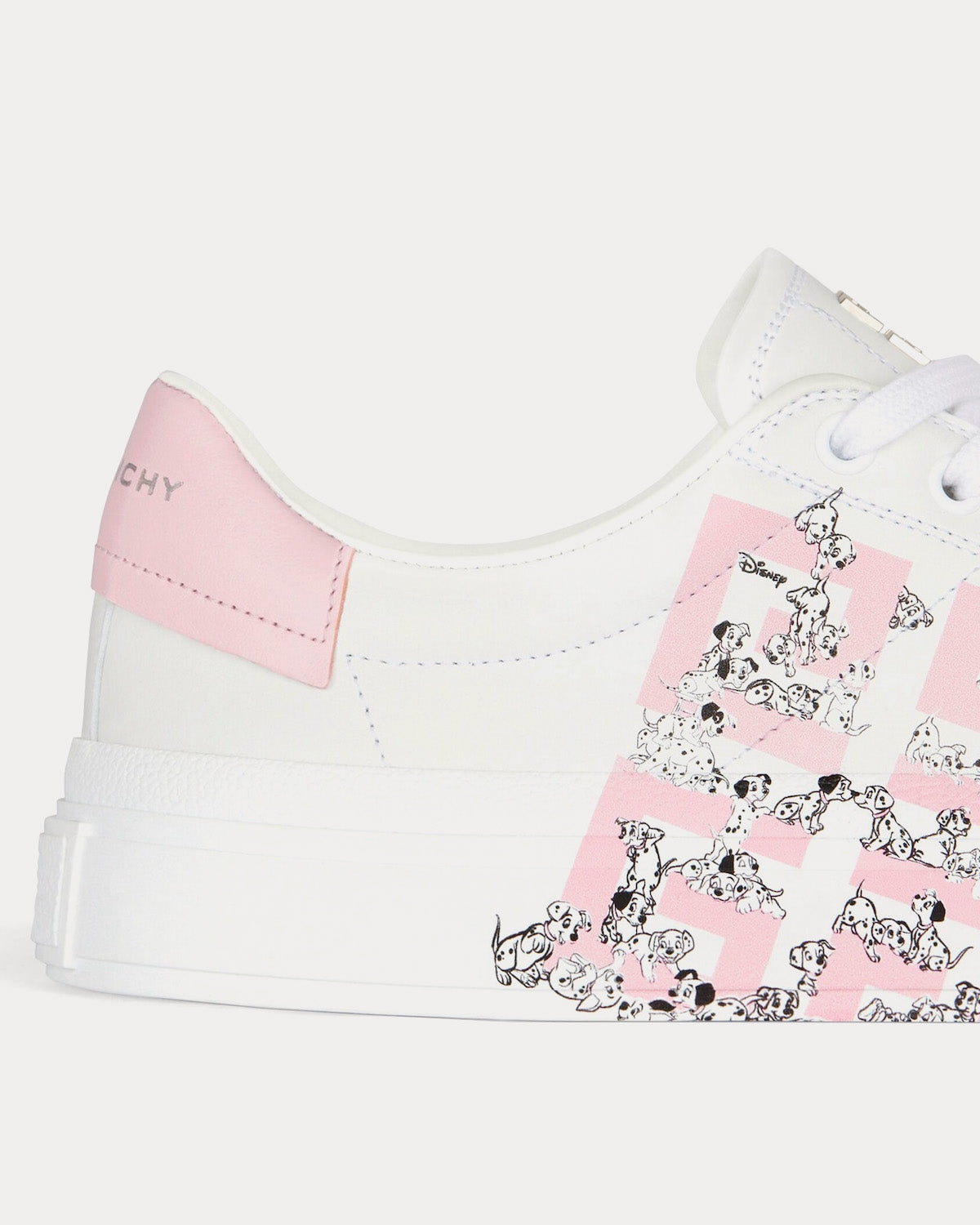 Givenchy x Disney 101 Dalmatians City Sport Leather White / Pink Low Top Sneakers - 6