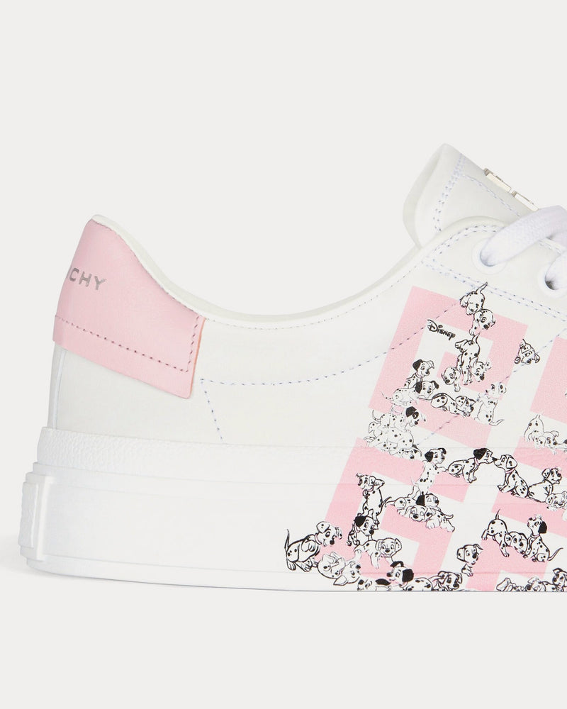 Givenchy x Disney 101 Dalmatians City Sport Leather White / Pink Low Top Sneakers - 6