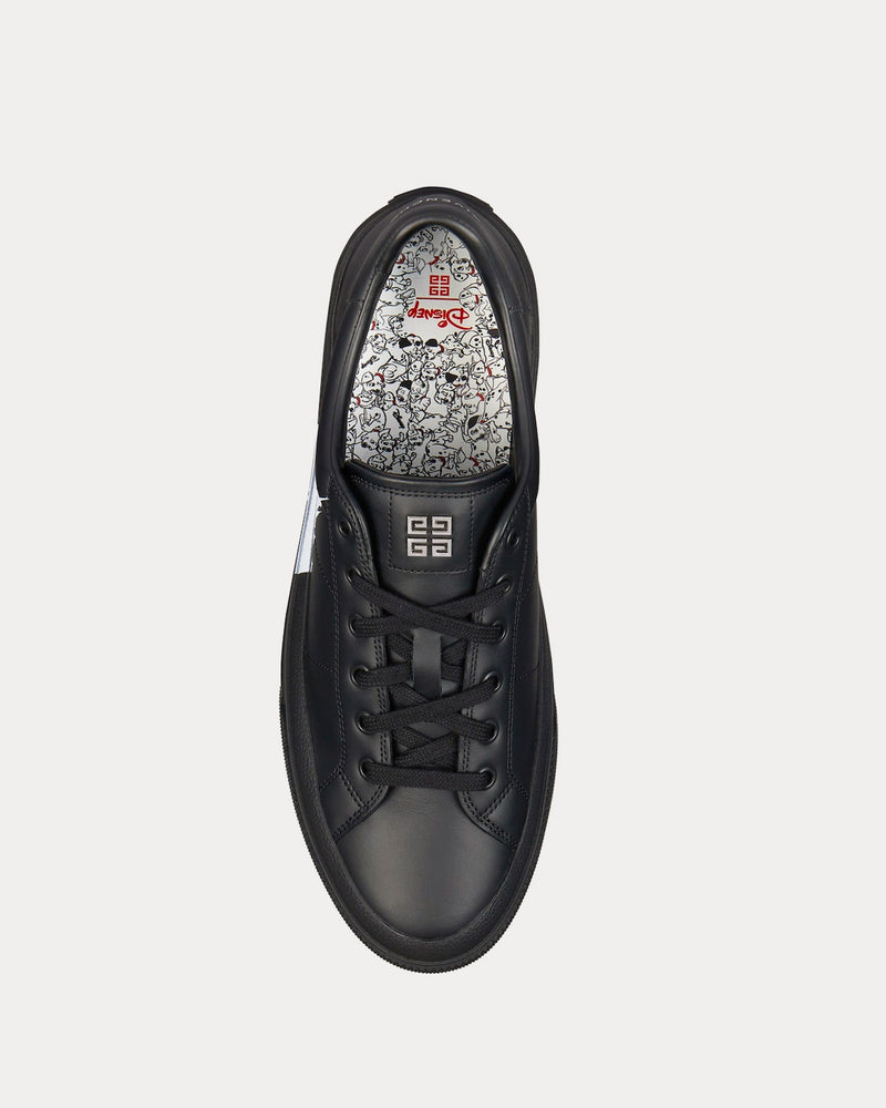 Givenchy x Disney Disney Castle City Sport Leather Black / White Low Top Sneakers - 2