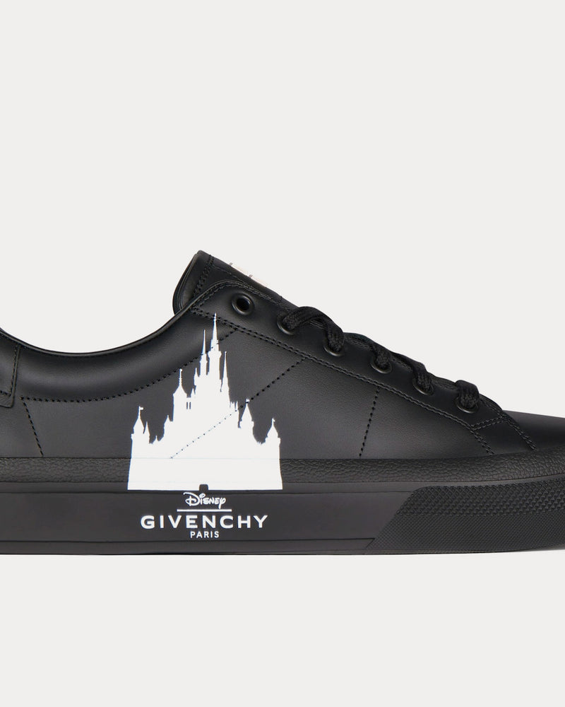 Givenchy x Disney Disney Castle City Sport Leather Black / White Low Top Sneakers - 6