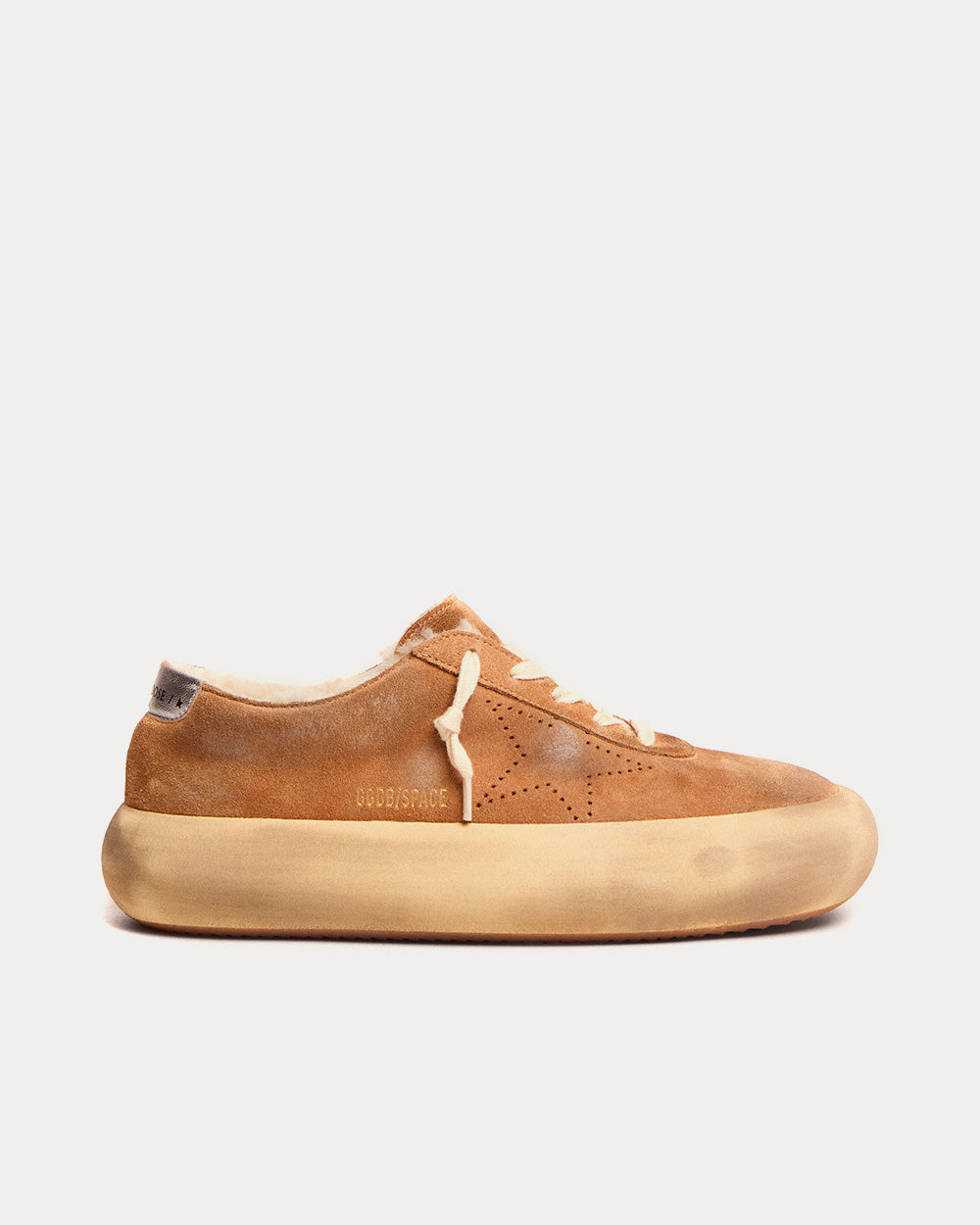 Golden Goose Space-Star Tobacco-colored suede with Shearling