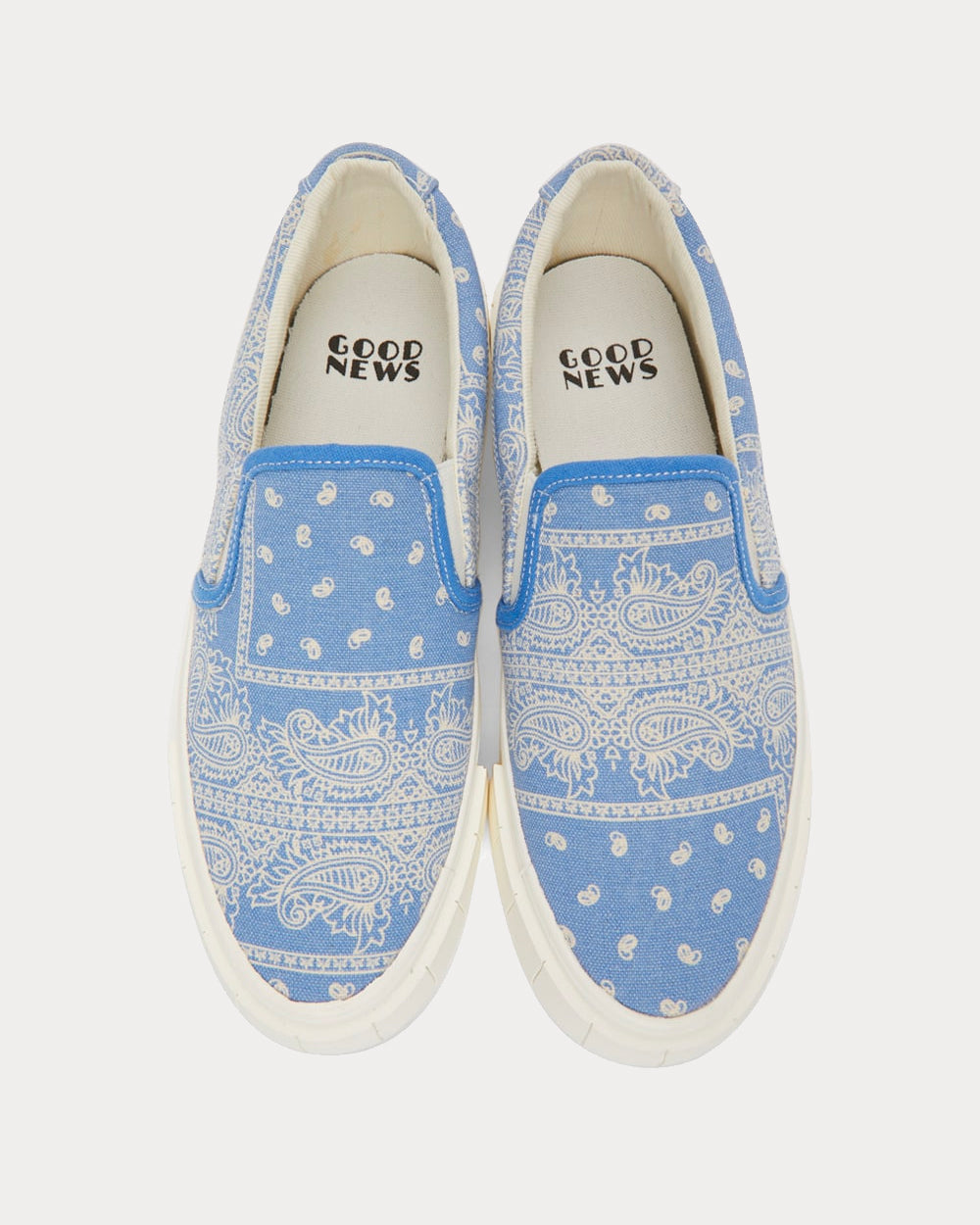 Good News Paisley Yess Blue Slip On Sneakers - 3