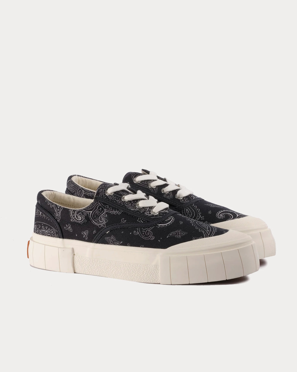 Good News Opal Paisley Black Low Top Sneakers - 2