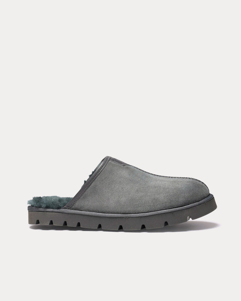 Grenson Wainwright Shearling Smoke Slip Ons - 1