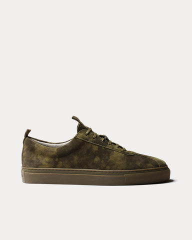 Grenson Sneaker 1 Suede Green Low Top Sneakers