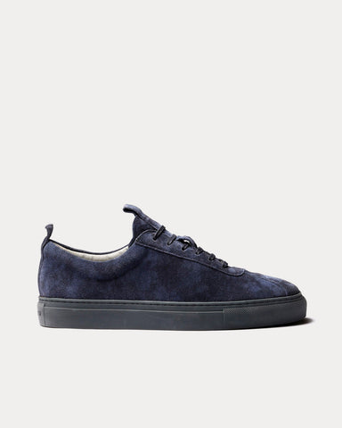 Grenson Sneaker 1 Suede Navy Low Top Sneakers