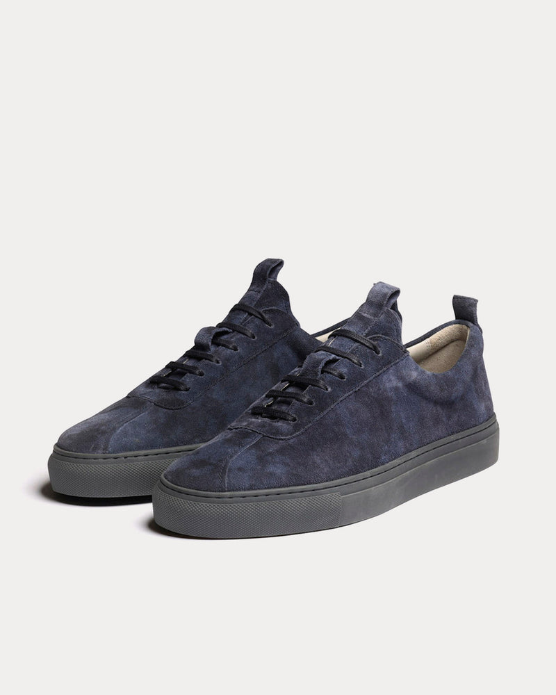 Grenson Sneaker 1 Suede Navy Low Top Sneakers - 3