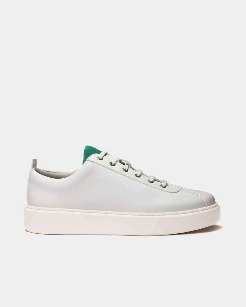 Grenson Sneaker 30 Leather White / Green Low Top Sneakers - 1