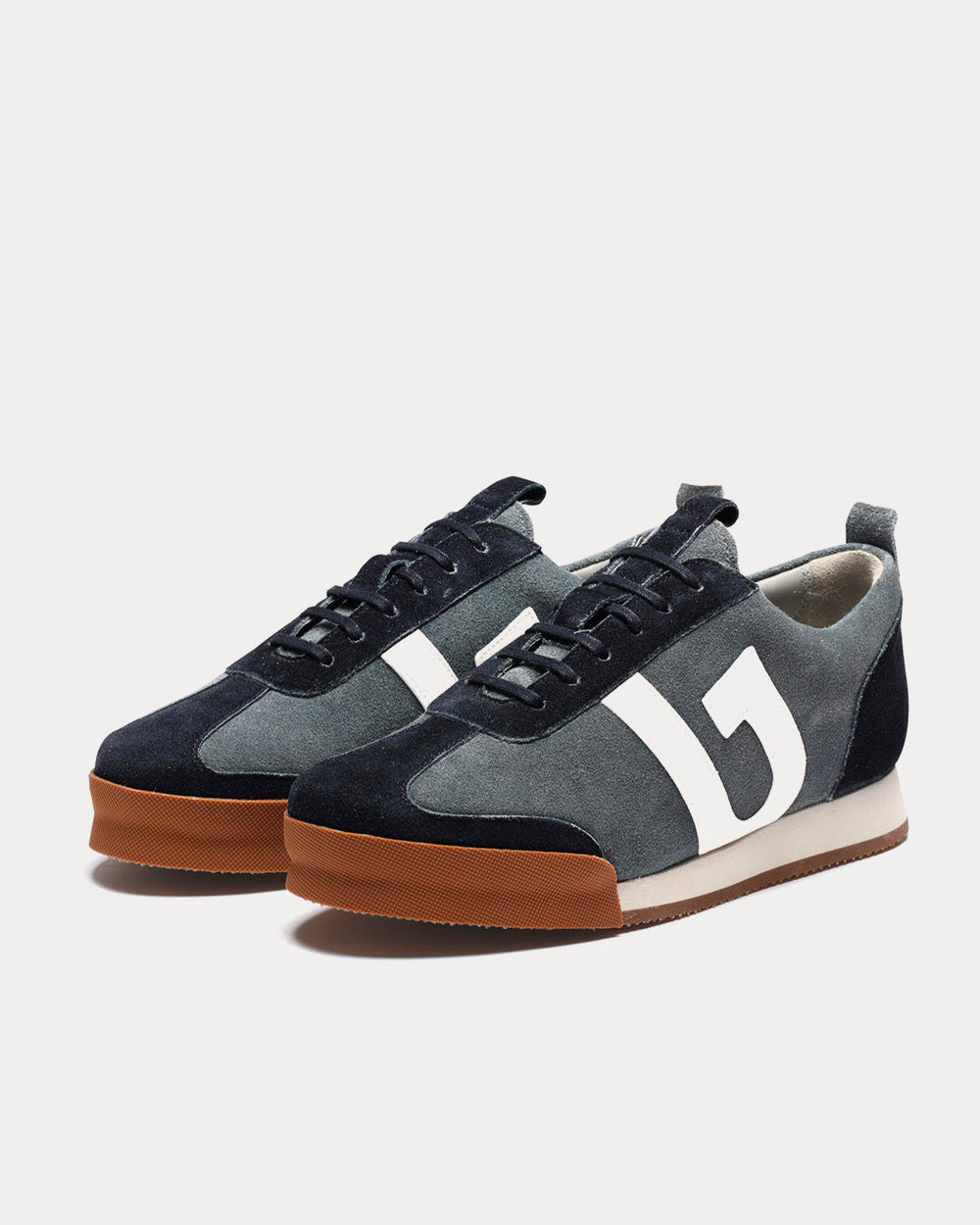 Grenson Sneaker 51 Eco Suede & Leather Blue Low Top Sneakers - 3