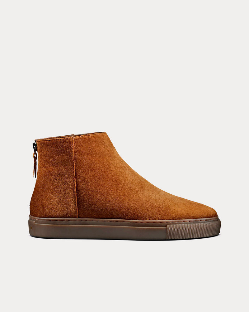 Grenson Sneaker 27 Suede Rum High Top Sneakers - 1