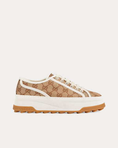 Gucci GG Original Canvas Beige / Ebony Low Top Sneakers