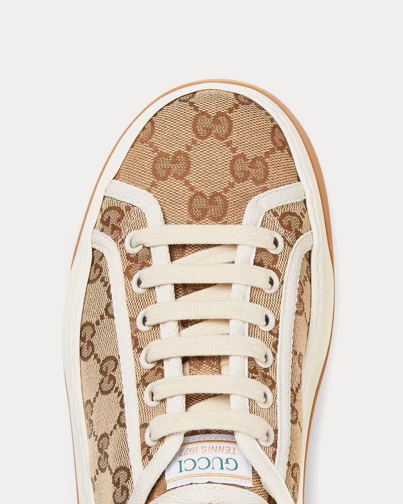 Gucci GG Original Canvas Beige / Ebony Low Top Sneakers - 5