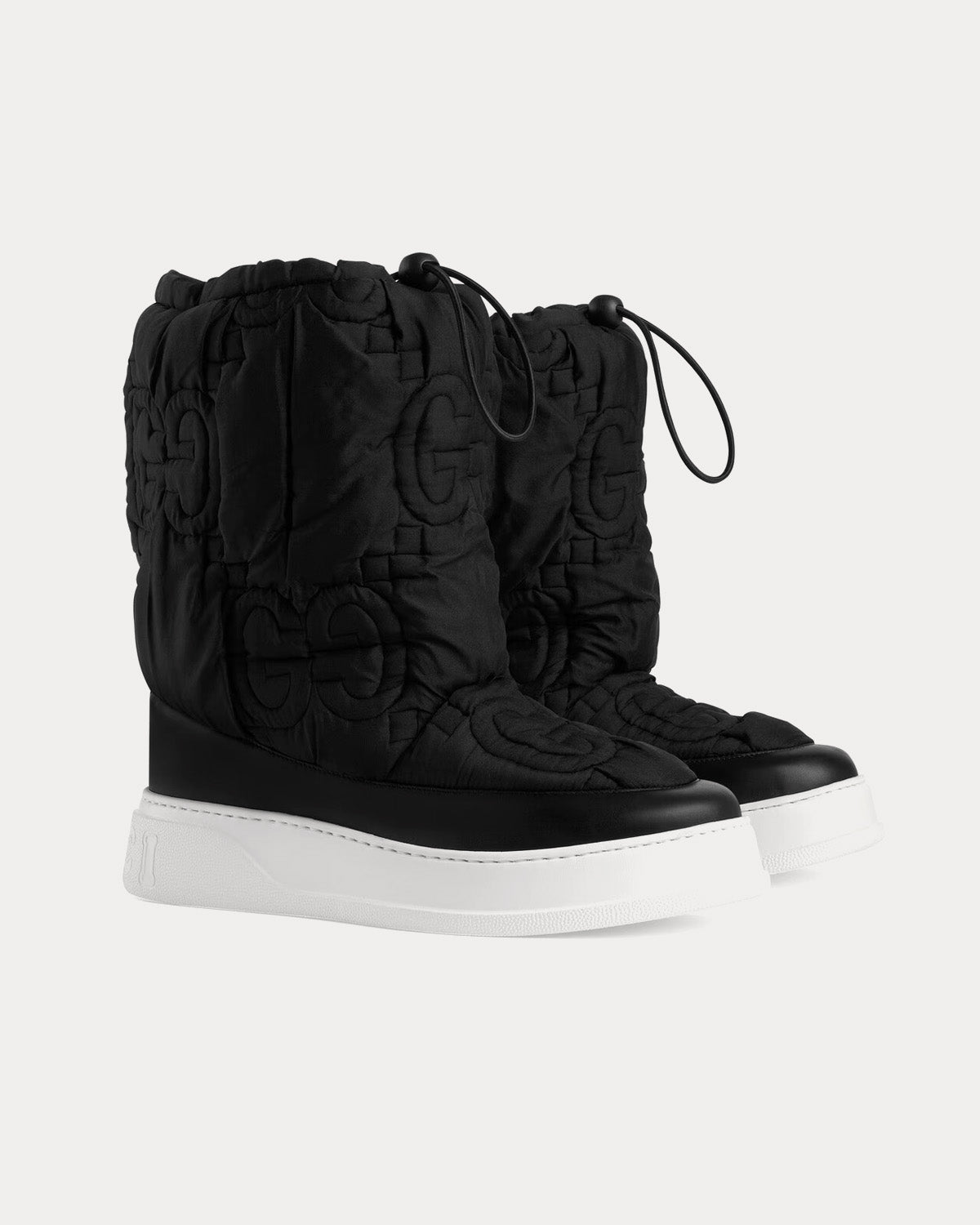 Gucci GG Fabric Black Ankle Boots - 2