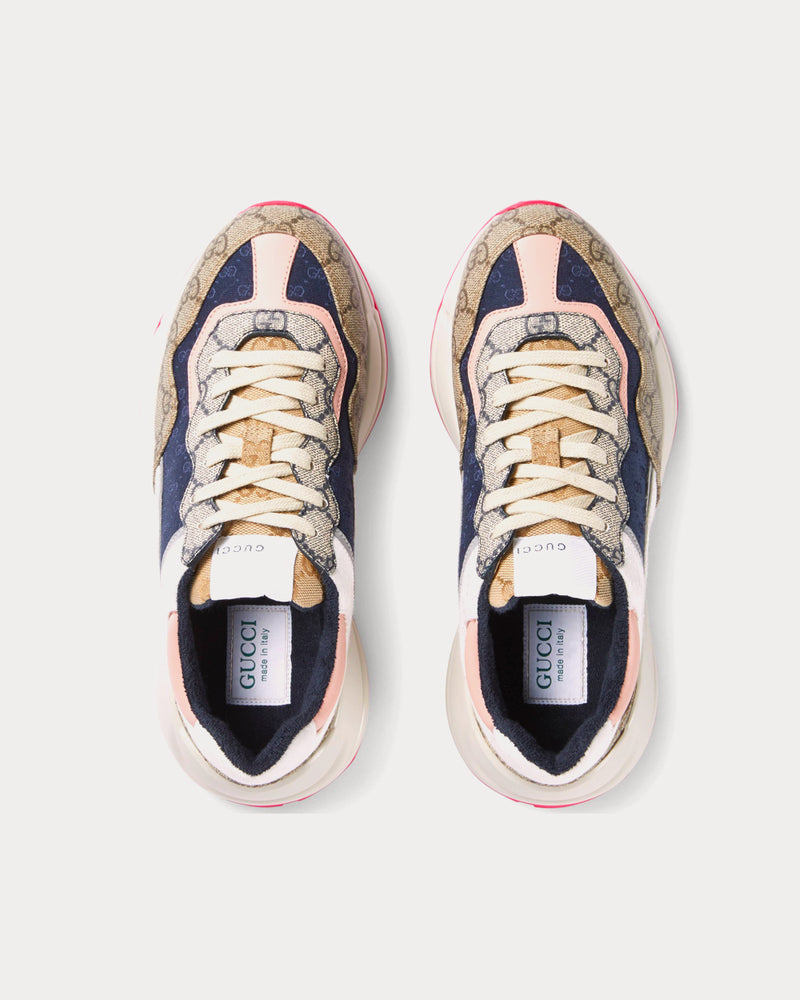 Gucci Rhyton Beige / Ebony / Pink Low Top Sneakers - 3