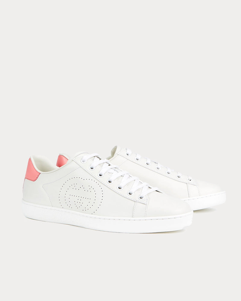 Gucci Ace Interlocking G White / Pink Low Top Sneakers - 2