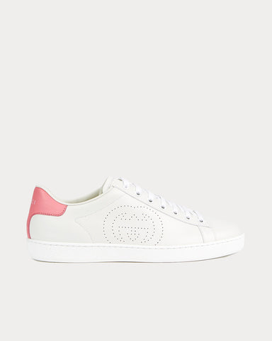 Gucci Ace Interlocking G White / Pink Low Top Sneakers