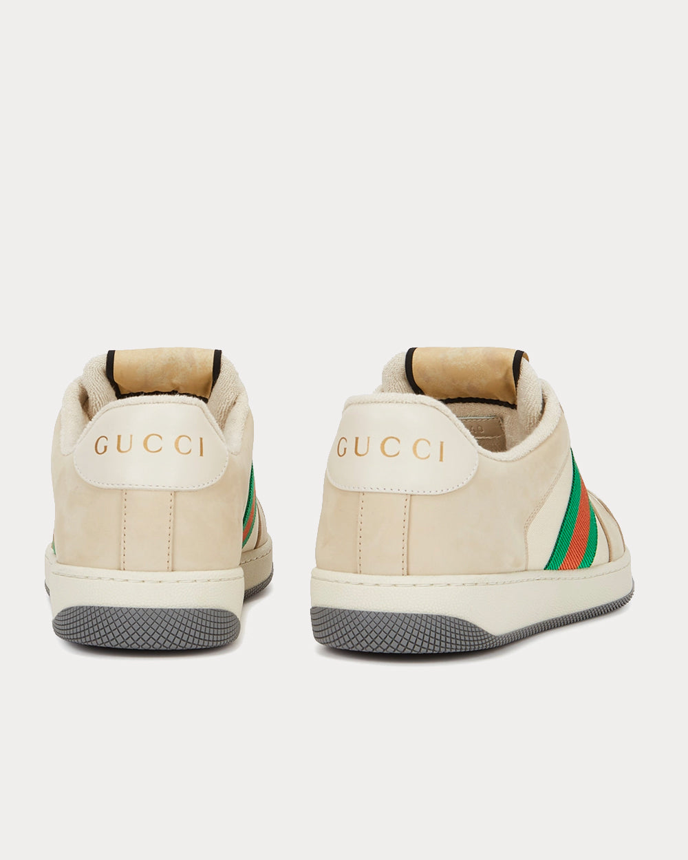 Gucci Screener Cream / Green Low Top Sneakers - 3