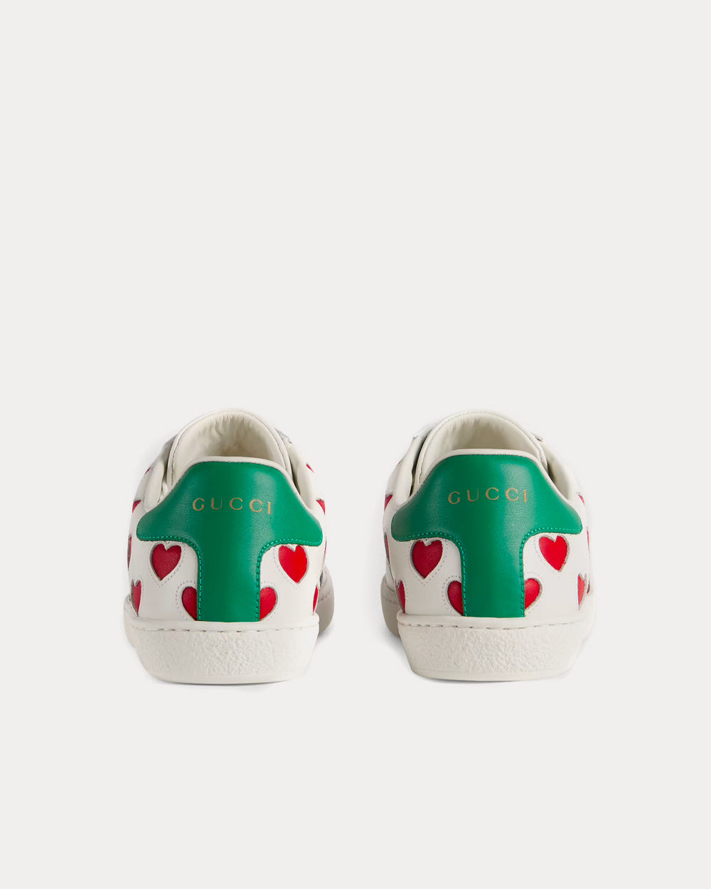 Gucci Ace Valentine Hearts White / Red Low Top Sneakers - 4