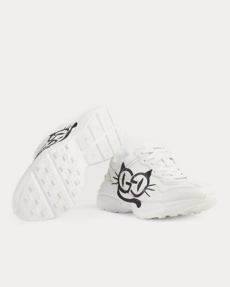 Gucci Rhyton Cat Eyes White Low Top Sneakers - 3