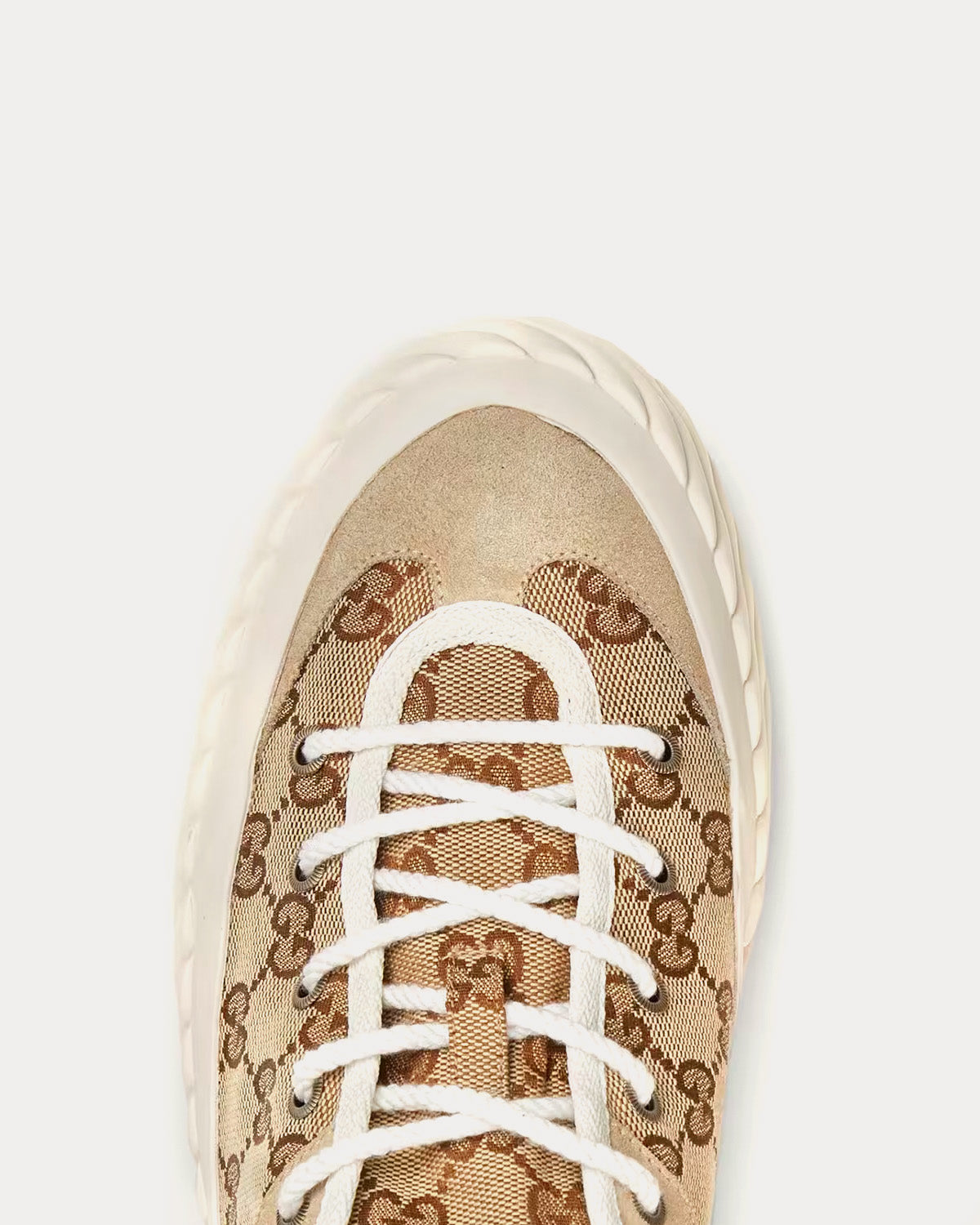 Gucci GG Canvas Beige / Ebony High Top Sneakers - 4