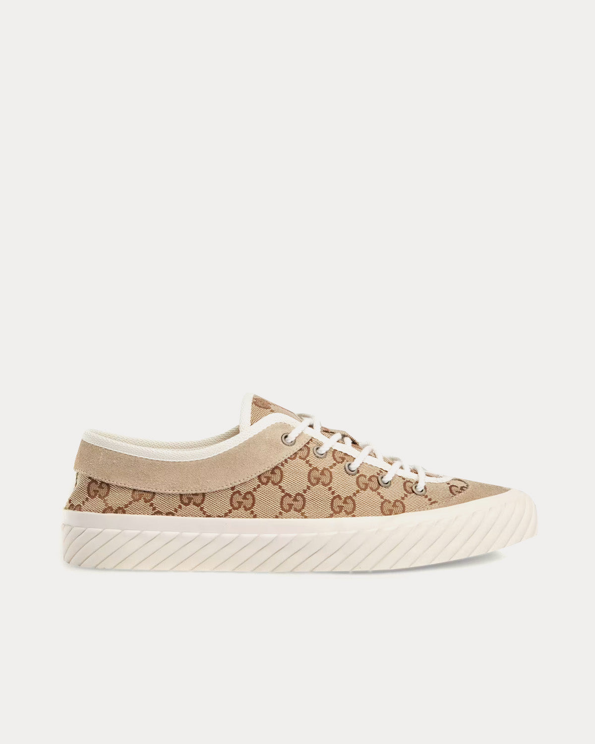 Gucci GG Canvas Beige / Ebony Low Top Sneakers - 1