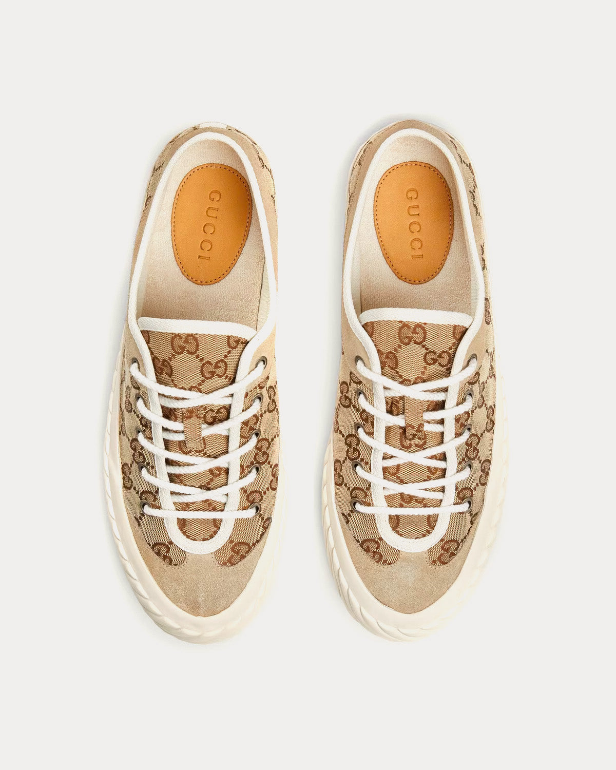 Gucci GG Canvas Beige / Ebony Low Top Sneakers - 2