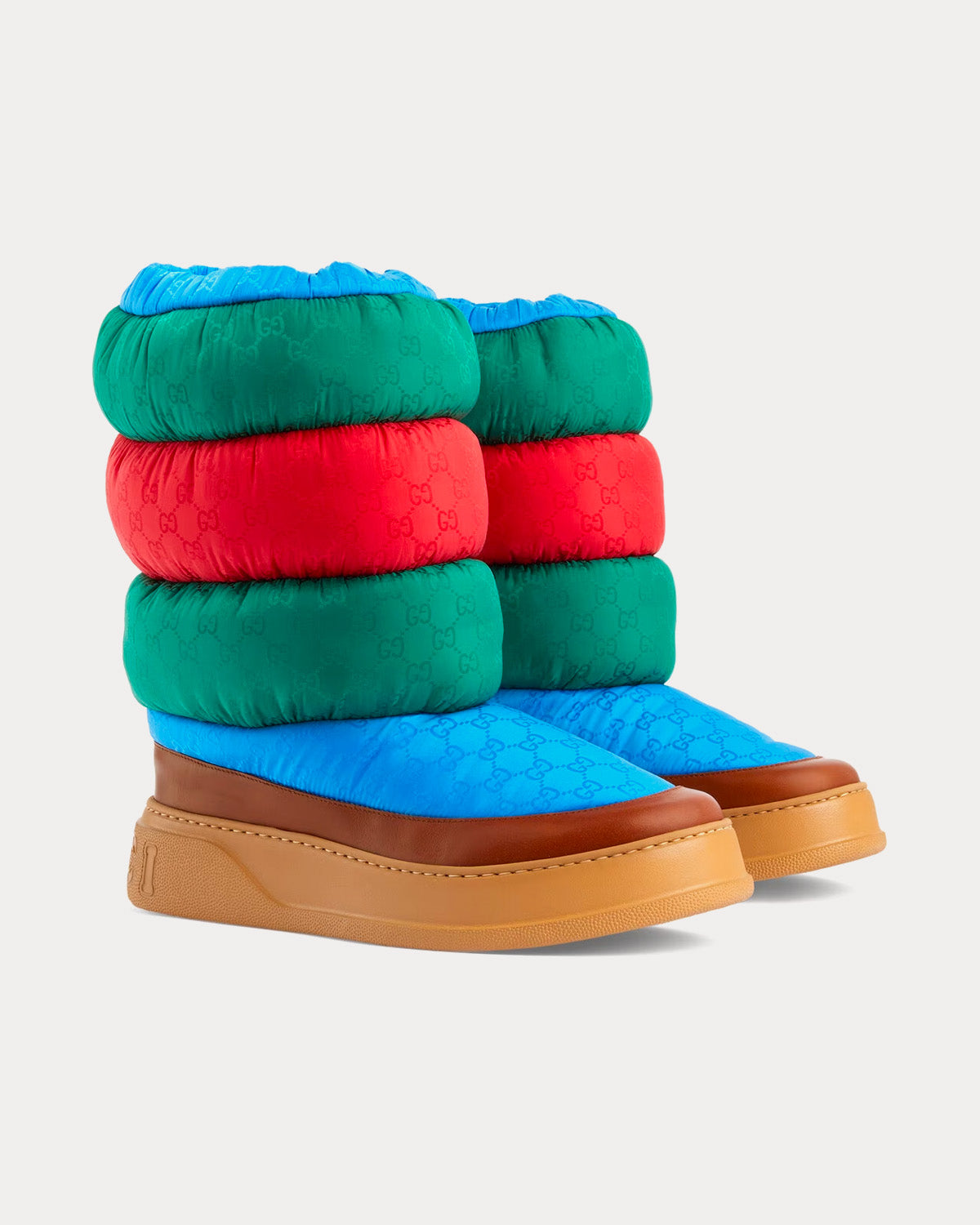 Gucci GG Nylon Green / Red / Blue / Brown Boots - 2