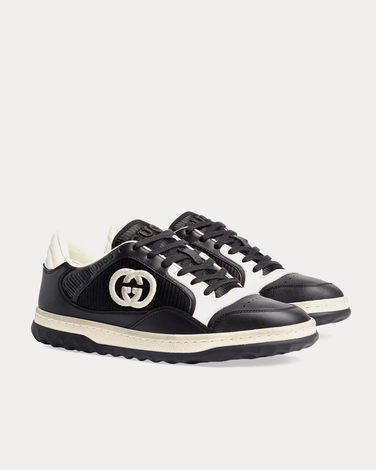 Gucci MAC80 Leather Black / White Low Top Sneakers - 3