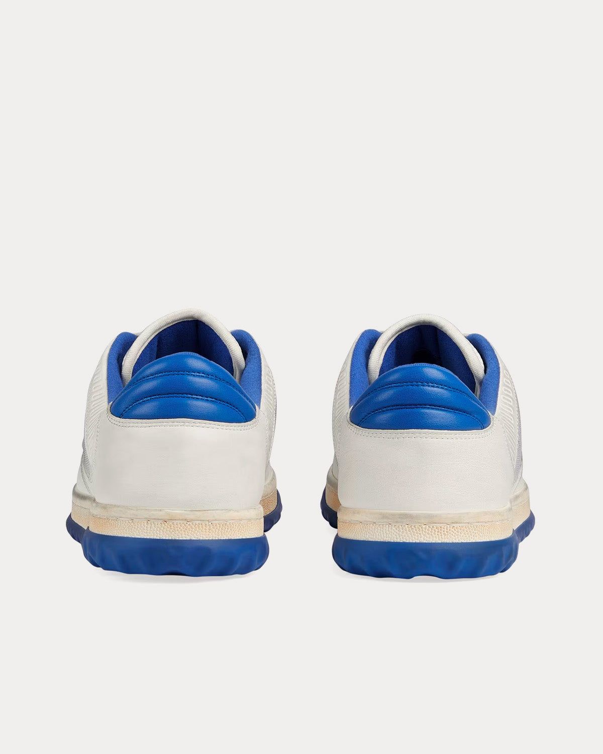 Gucci MAC80 Leather Off White / Blue Low Top Sneakers - 4