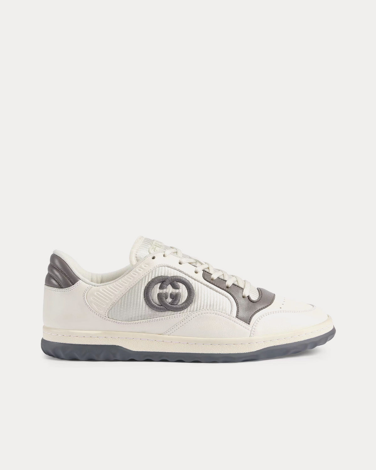 Gucci MAC80 Leather Off White / Grey Low Top Sneakers - 1