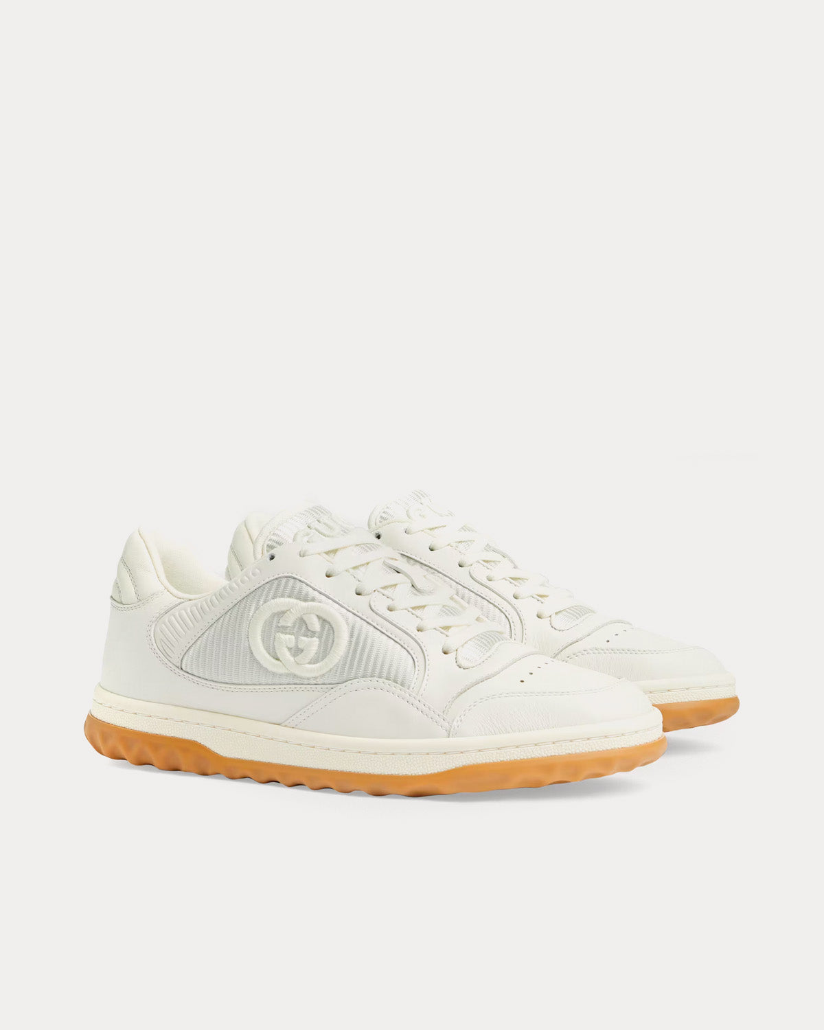 Gucci MAC80 Leather Off White Low Top Sneakers - 3