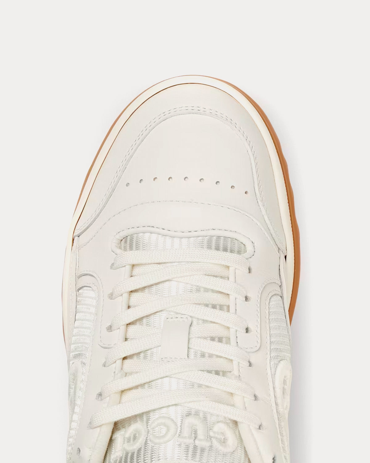 Gucci MAC80 Leather Off White Low Top Sneakers - 5