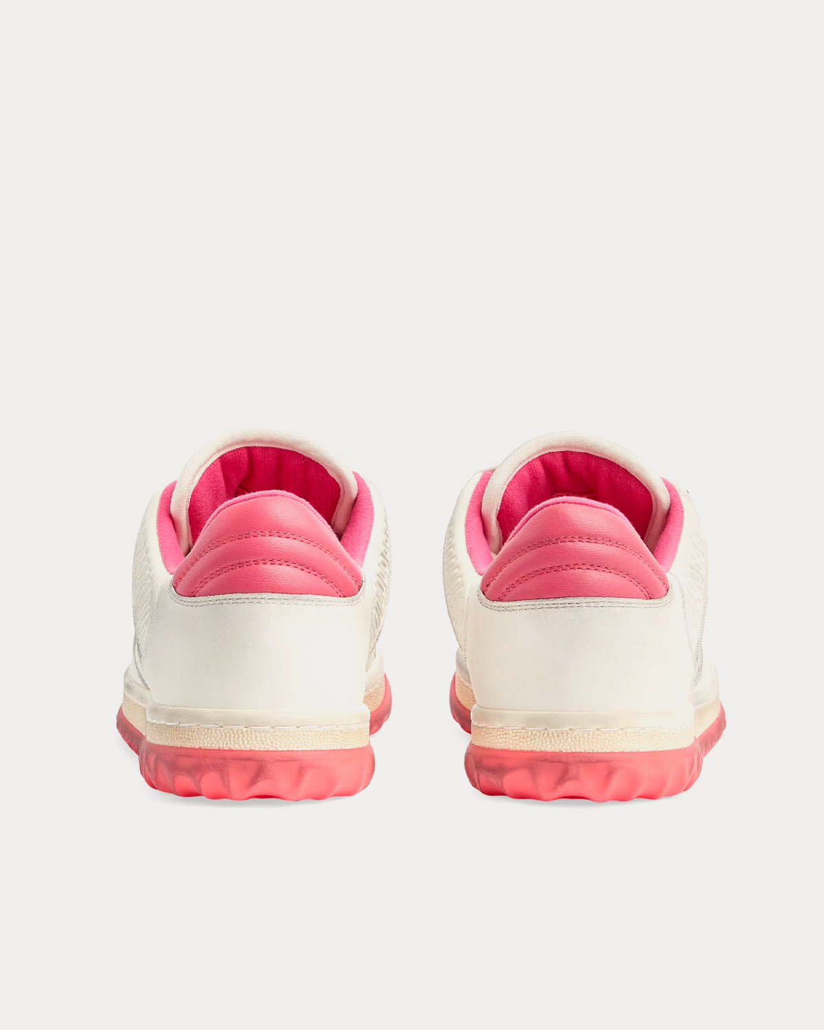 Gucci MAC80 Leather Off White / Pink Low Top Sneakers - 4