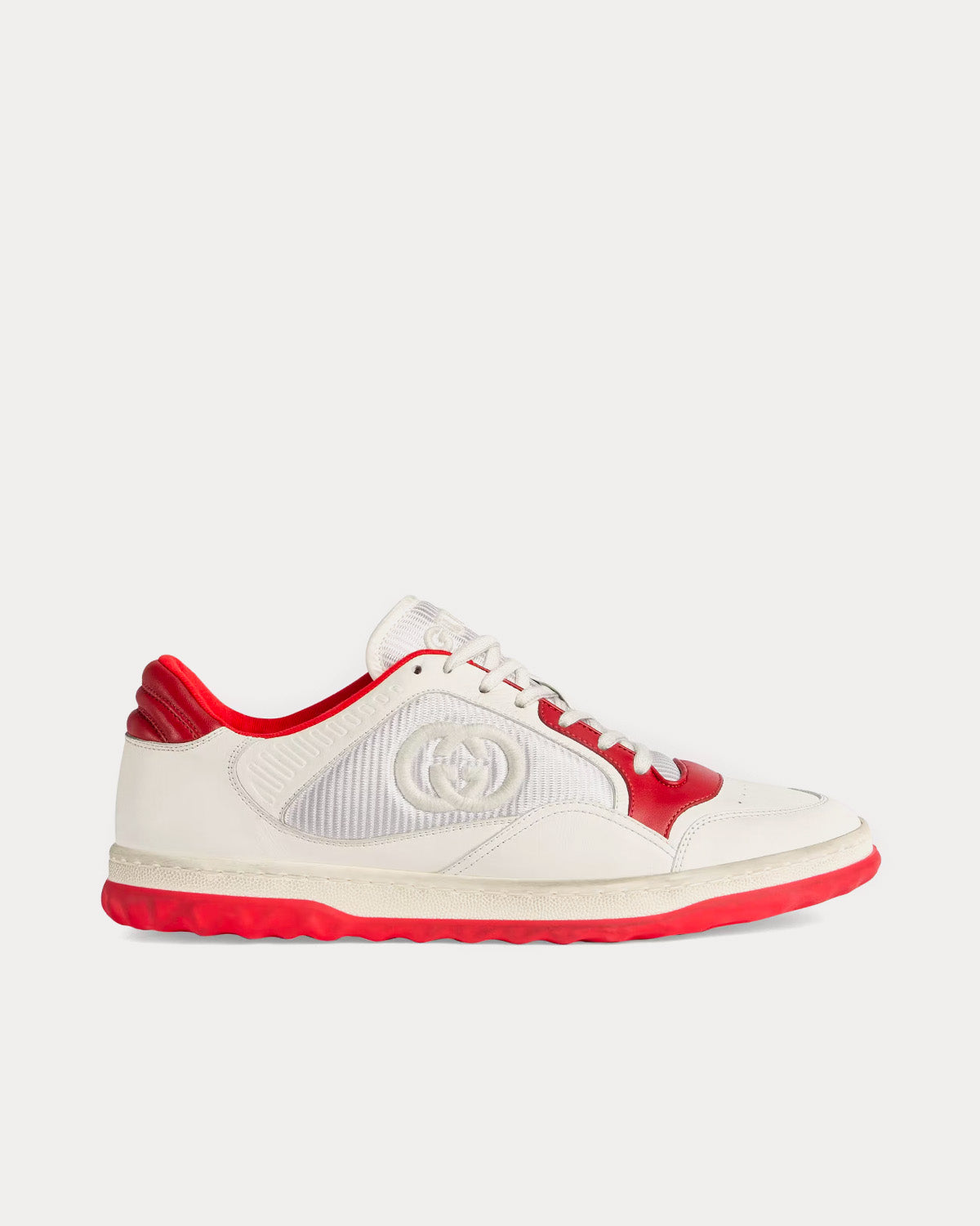 Gucci MAC80 Leather Off White / Red Low Top Sneakers - 1