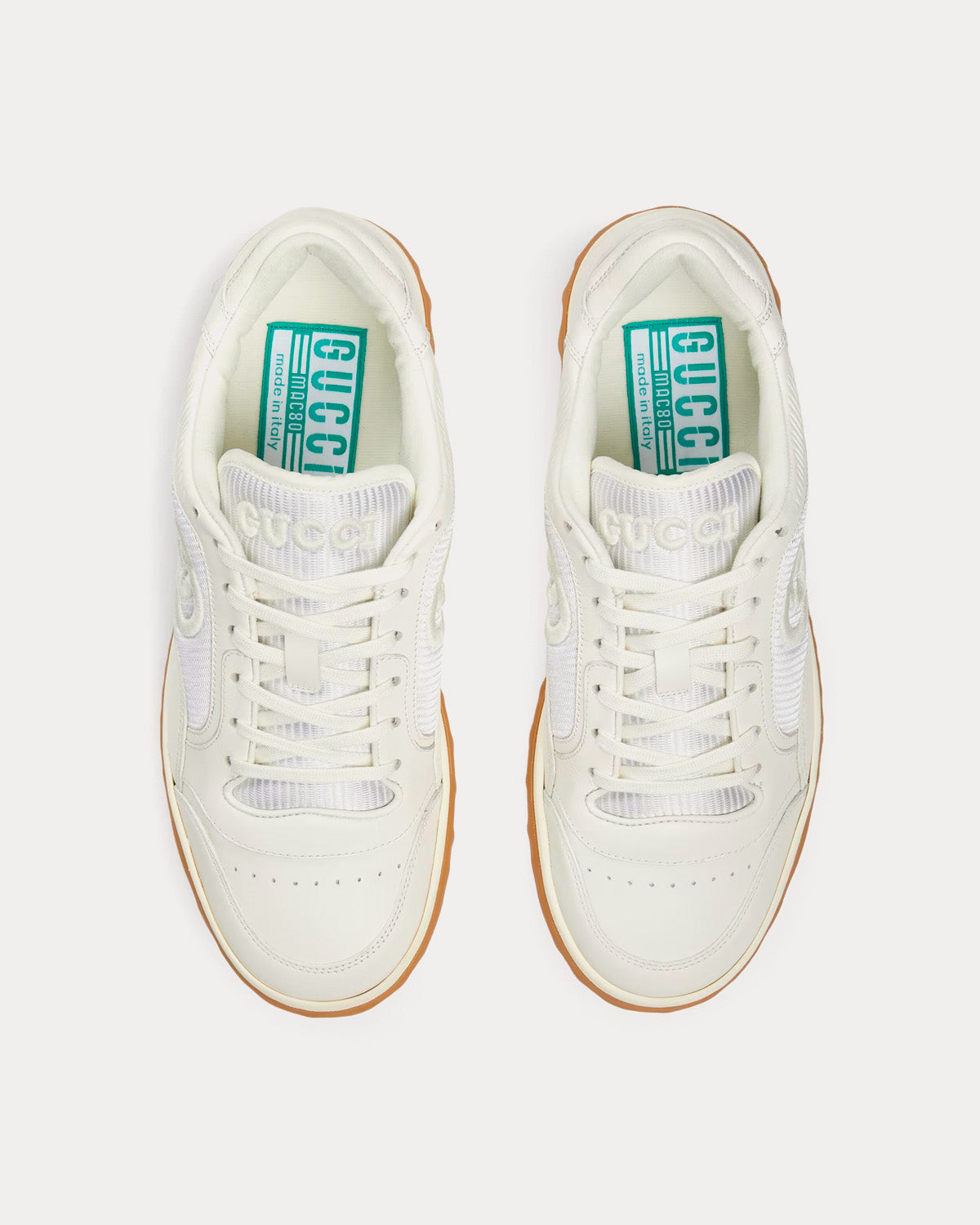 Gucci MAC80 Leather Off White Low Top Sneakers - 2