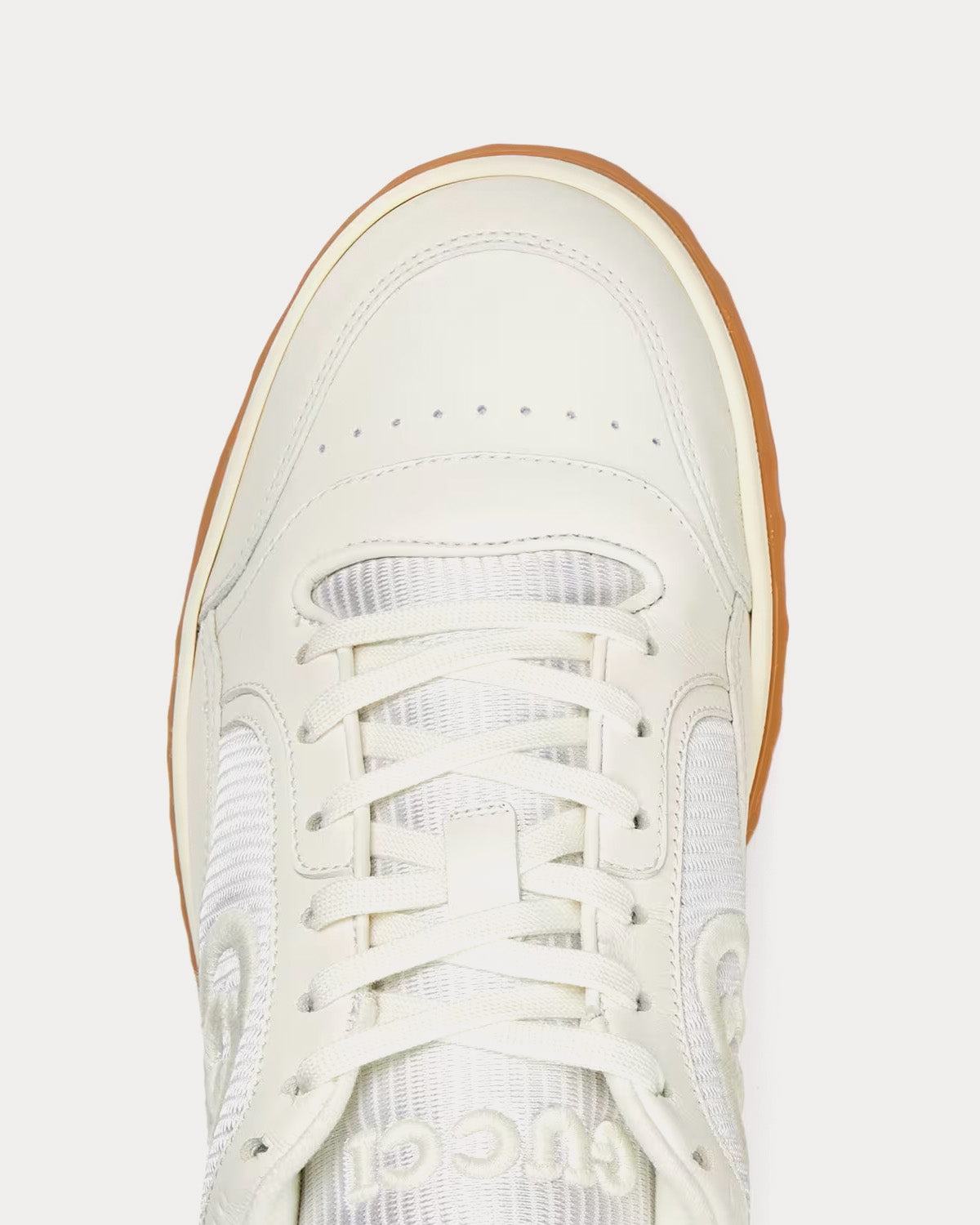 Gucci MAC80 Leather Off White Low Top Sneakers - 5