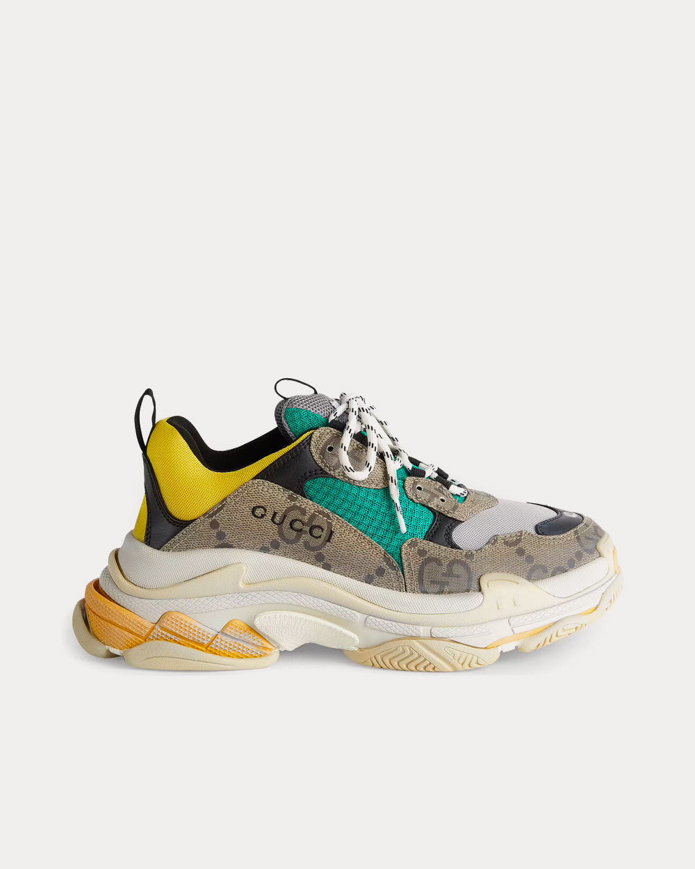 Gucci x Balenciaga Triple S The Hacker Project Blue Yellow Low Top Sneakers Multi Gucci US STORE US