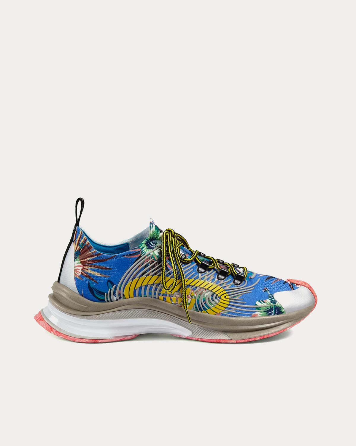 Gucci Run Floral Print Multicolour Low Top Sneakers - 1