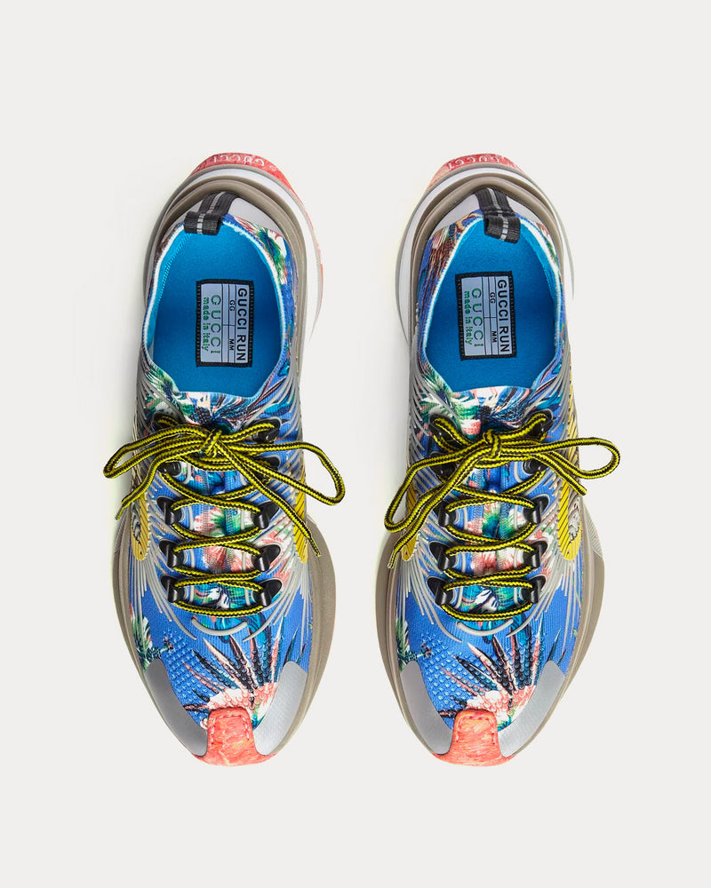 Gucci Run Floral Print Multicolour Low Top Sneakers - 2