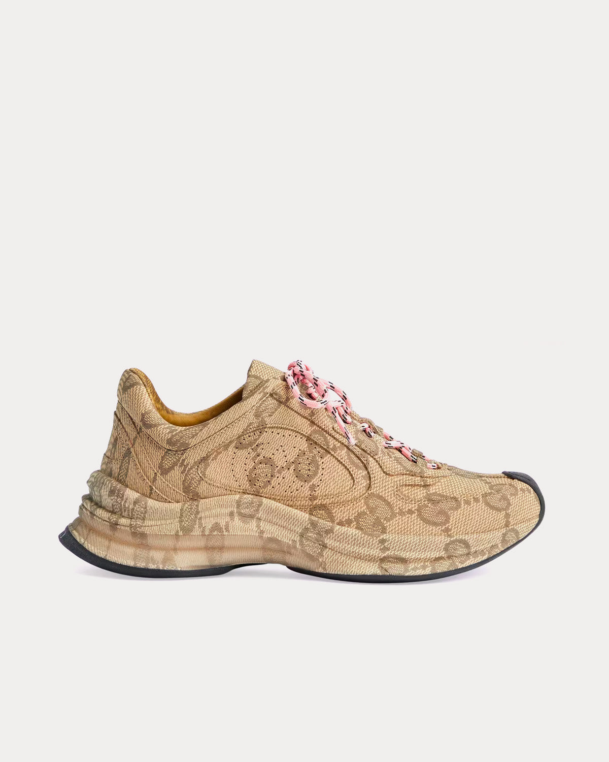 Gucci Run GG Print Beige / Ebony Low Top Sneakers - 1