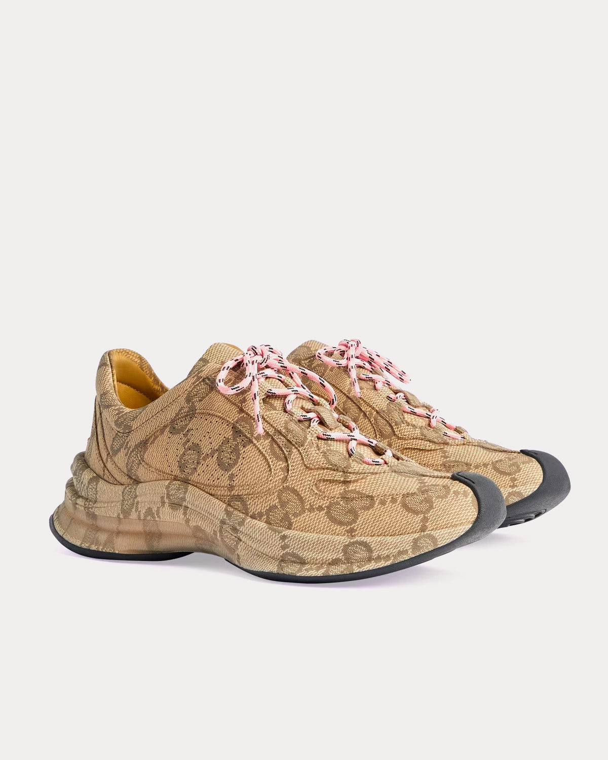 Gucci Run GG Print Beige / Ebony Low Top Sneakers - 3