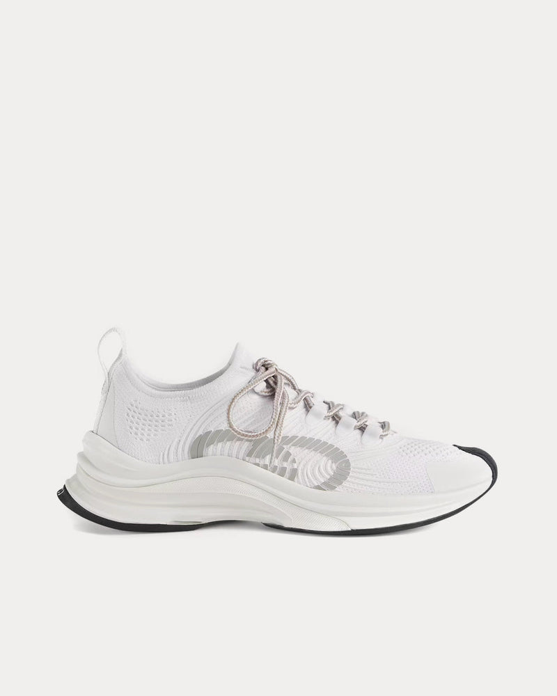 Gucci Run White Fabric Low Top Sneakers - 1