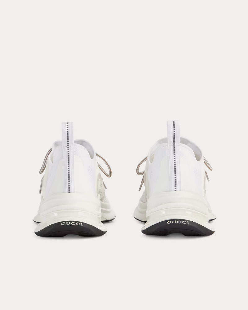 Gucci Run White Fabric Low Top Sneakers - 4