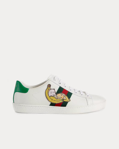 Gucci Bananya Ace White Low Top Sneakers